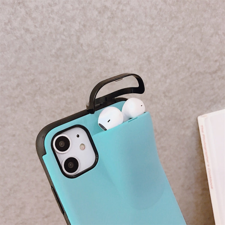 For iPhone 11 Pro Max PC + TPU Shockproof Protective Back Case With AirPods Storage Box