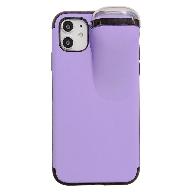 For iPhone 11 Pro Max PC + TPU Shockproof Protective Back Case With AirPods Storage Box