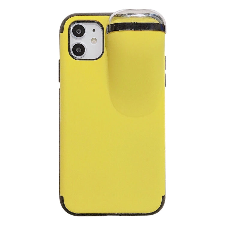 For iPhone 11 Pro Max PC + TPU Shockproof Protective Back Case With AirPods Storage Box