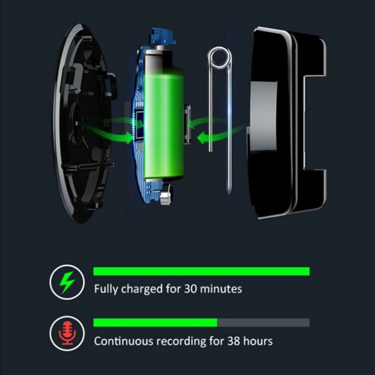 Q3 Portable Badge Brooch Recording Pen, Capacity:32GB