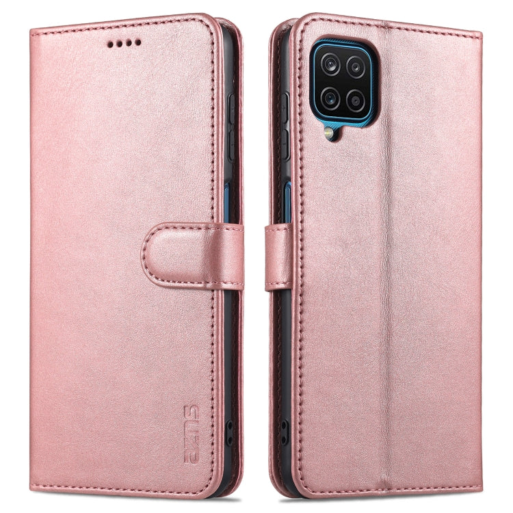 For Samsung Galaxy A12 5G AZNS Skin Feel Calf Texture Horizontal Flip Leather Case with Card Slots & Holder & Wallet