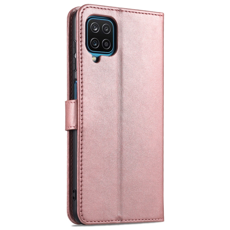 For Samsung Galaxy A12 5G AZNS Skin Feel Calf Texture Horizontal Flip Leather Case with Card Slots & Holder & Wallet