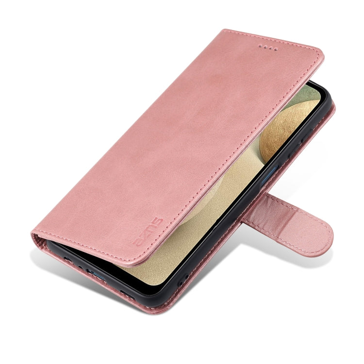 For Samsung Galaxy A12 5G AZNS Skin Feel Calf Texture Horizontal Flip Leather Case with Card Slots & Holder & Wallet
