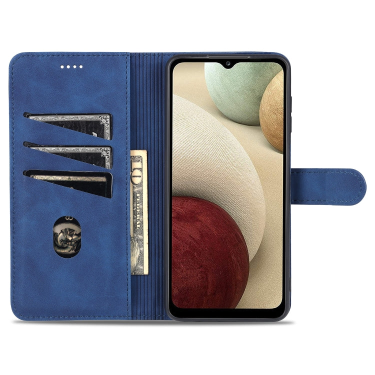 For Samsung Galaxy A12 5G AZNS Skin Feel Calf Texture Horizontal Flip Leather Case with Card Slots & Holder & Wallet