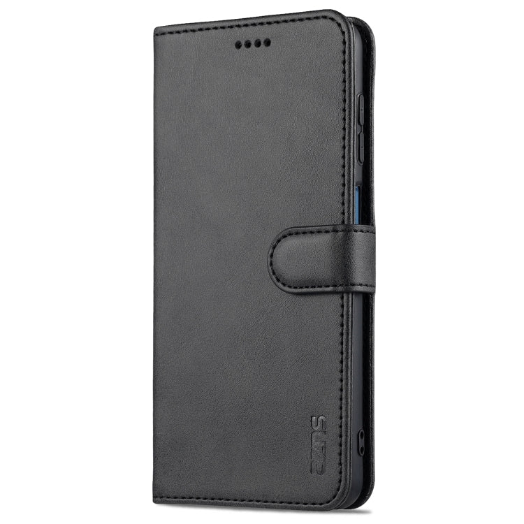 For Samsung Galaxy A12 5G AZNS Skin Feel Calf Texture Horizontal Flip Leather Case with Card Slots & Holder & Wallet