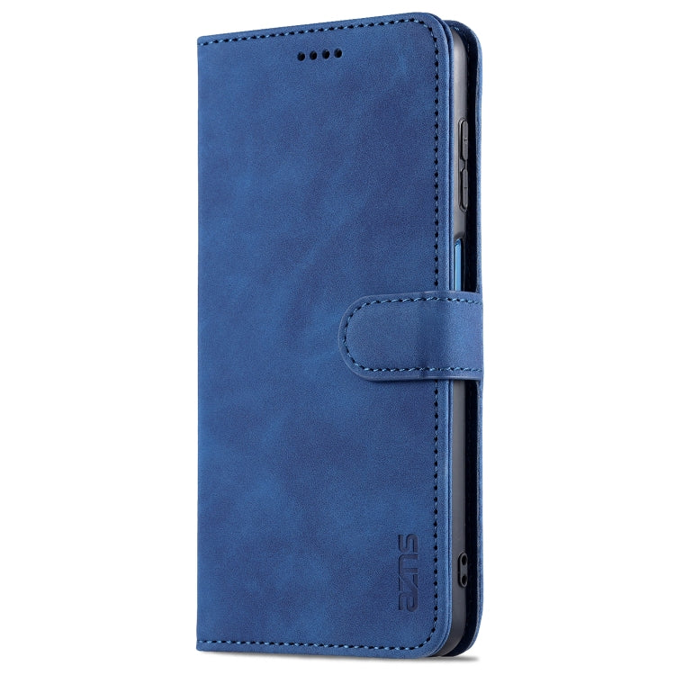 For Samsung Galaxy A12 5G AZNS Skin Feel Calf Texture Horizontal Flip Leather Case with Card Slots & Holder & Wallet