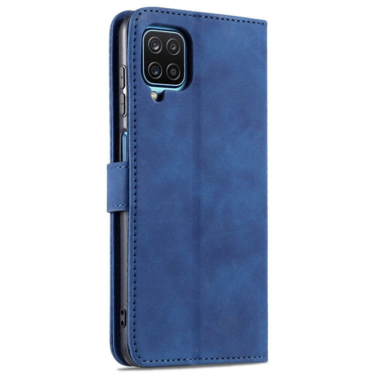 For Samsung Galaxy A12 5G AZNS Skin Feel Calf Texture Horizontal Flip Leather Case with Card Slots & Holder & Wallet