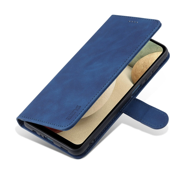 For Samsung Galaxy A12 5G AZNS Skin Feel Calf Texture Horizontal Flip Leather Case with Card Slots & Holder & Wallet