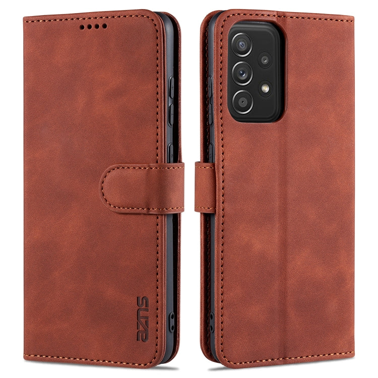 For Samsung Galaxy A52 5G / 4G AZNS Skin Feel Calf Texture Horizontal Flip Leather Case with Card Slots & Holder & Wallet