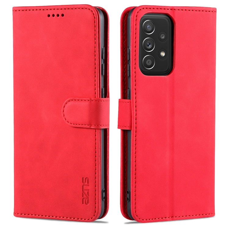 For Samsung Galaxy A52 5G / 4G AZNS Skin Feel Calf Texture Horizontal Flip Leather Case with Card Slots & Holder & Wallet