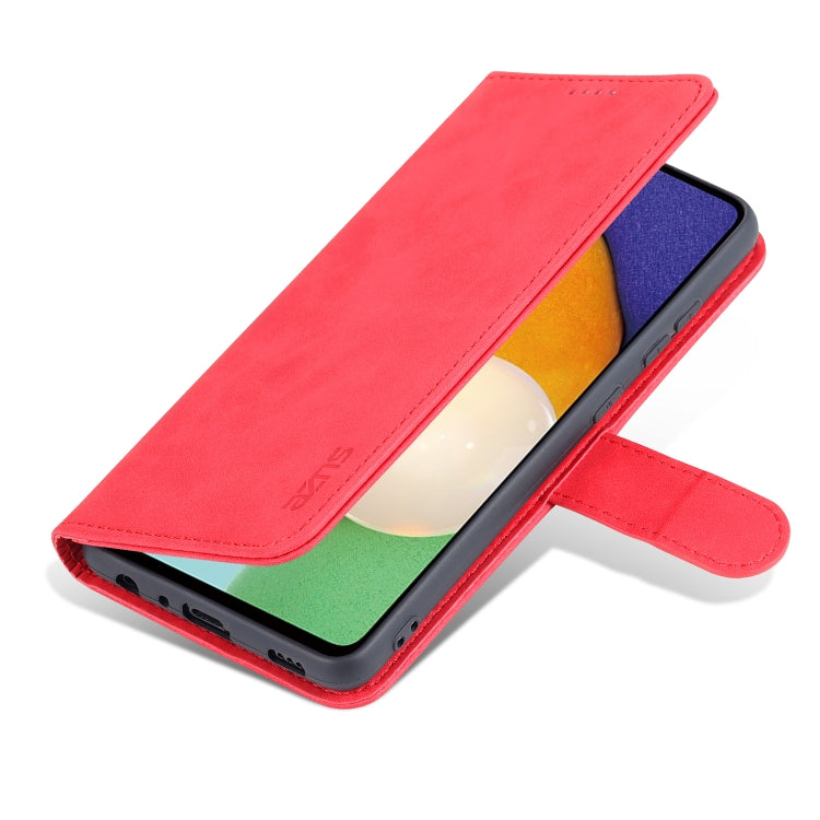 For Samsung Galaxy A52 5G / 4G AZNS Skin Feel Calf Texture Horizontal Flip Leather Case with Card Slots & Holder & Wallet