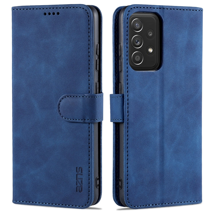For Samsung Galaxy A52 5G / 4G AZNS Skin Feel Calf Texture Horizontal Flip Leather Case with Card Slots & Holder & Wallet