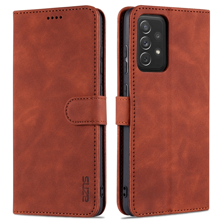 For Samsung Galaxy A72 5G / 4G AZNS Skin Feel Calf Texture Horizontal Flip Leather Case with Card Slots & Holder & Wallet