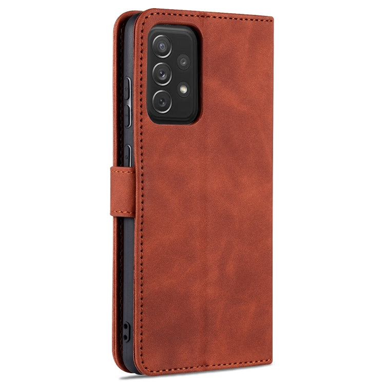 For Samsung Galaxy A72 5G / 4G AZNS Skin Feel Calf Texture Horizontal Flip Leather Case with Card Slots & Holder & Wallet