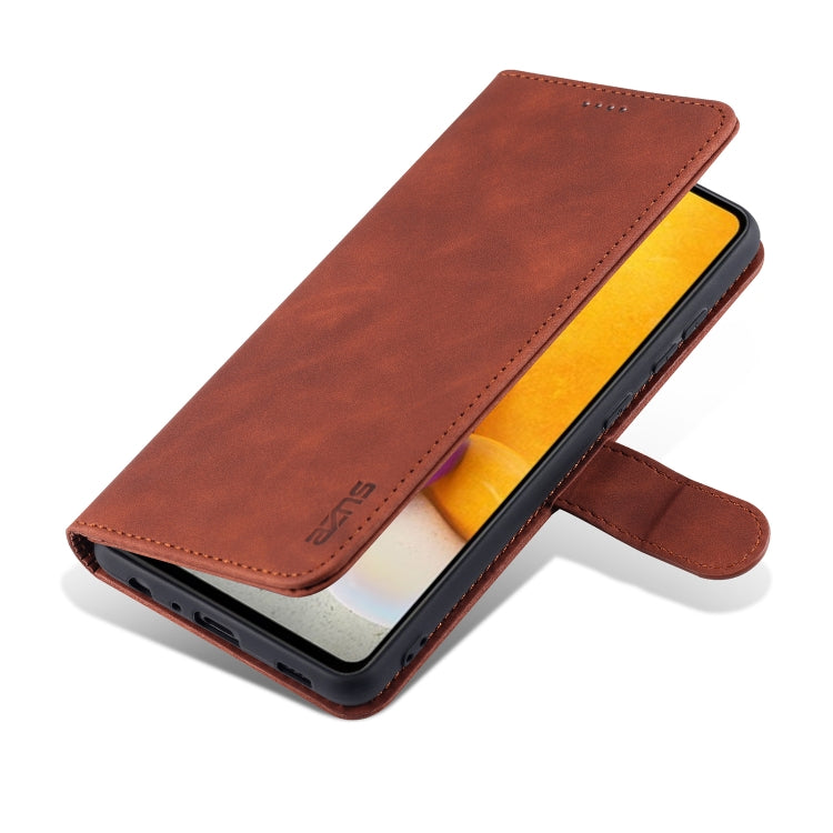 For Samsung Galaxy A72 5G / 4G AZNS Skin Feel Calf Texture Horizontal Flip Leather Case with Card Slots & Holder & Wallet