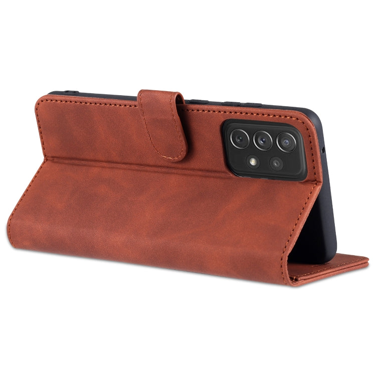 For Samsung Galaxy A72 5G / 4G AZNS Skin Feel Calf Texture Horizontal Flip Leather Case with Card Slots & Holder & Wallet