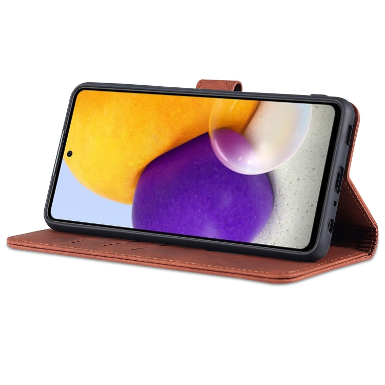 For Samsung Galaxy A72 5G / 4G AZNS Skin Feel Calf Texture Horizontal Flip Leather Case with Card Slots & Holder & Wallet