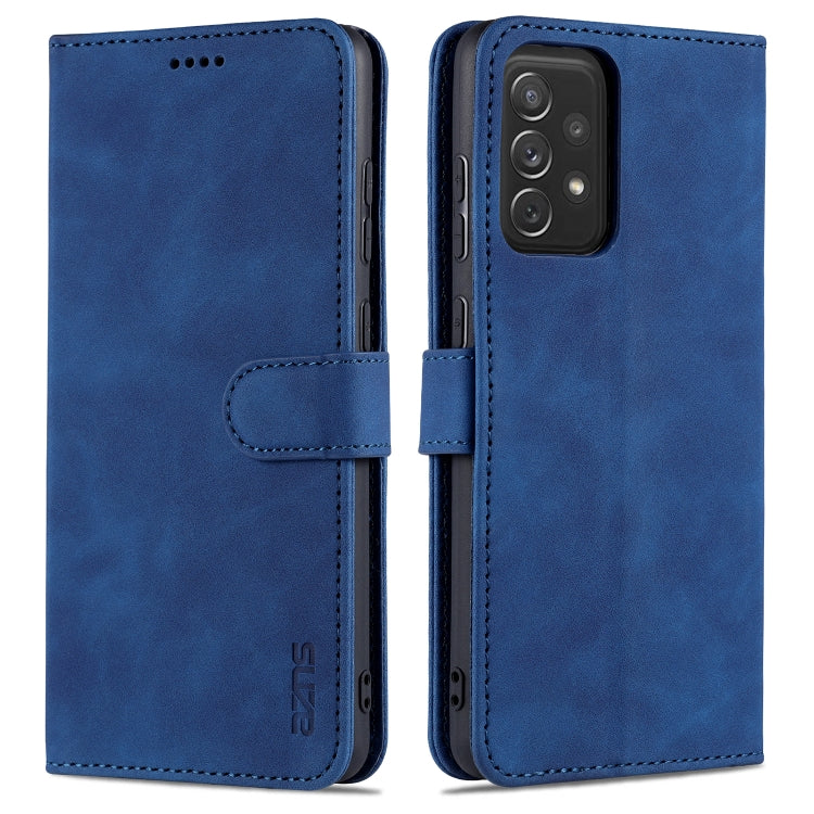 For Samsung Galaxy A72 5G / 4G AZNS Skin Feel Calf Texture Horizontal Flip Leather Case with Card Slots & Holder & Wallet