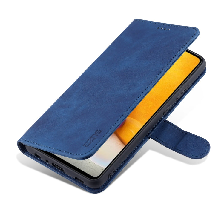 For Samsung Galaxy A72 5G / 4G AZNS Skin Feel Calf Texture Horizontal Flip Leather Case with Card Slots & Holder & Wallet