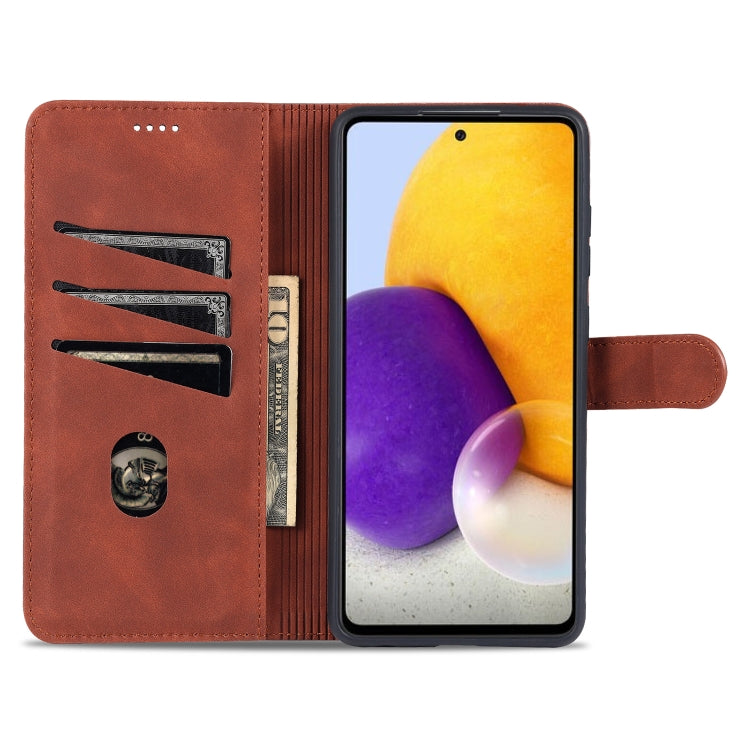 For Samsung Galaxy A72 5G / 4G AZNS Skin Feel Calf Texture Horizontal Flip Leather Case with Card Slots & Holder & Wallet