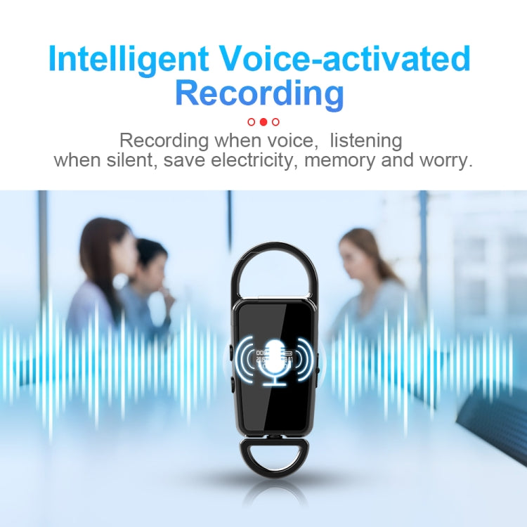 S23 HD Noise Reduction Keychain Voice Recorder Pen with Display Screen, Capacity:8GB