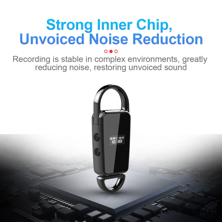 S23 HD Noise Reduction Keychain Voice Recorder Pen with Display Screen, Capacity:8GB