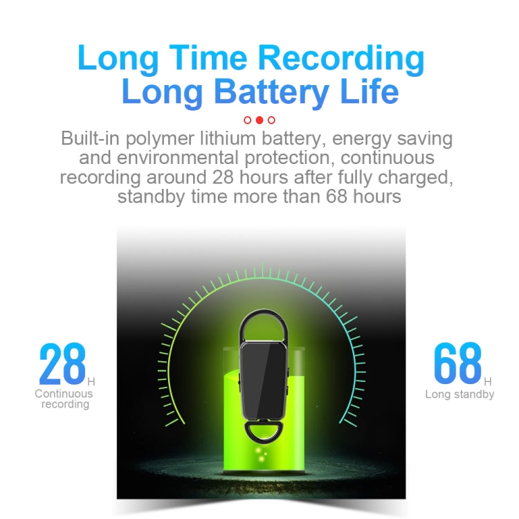 S23 HD Noise Reduction Keychain Voice Recorder Pen with Display Screen, Capacity:32GB