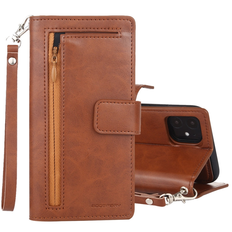 For iPhone 11 GOOSPERY DETACHABLE DIARY Detachable Horizontal Flip Leather Case with Holder & Card Slots & Zipper & Wallet