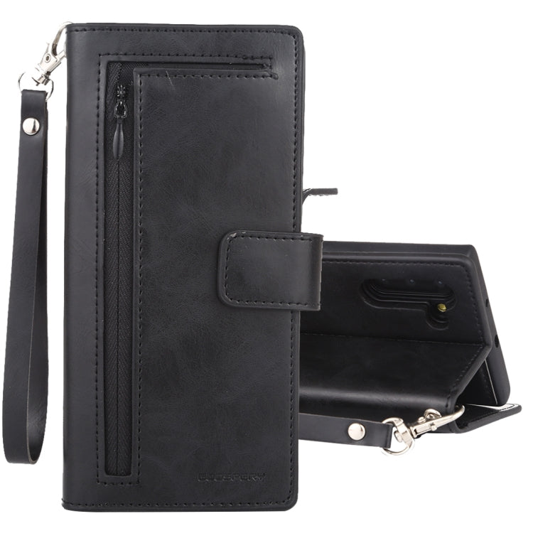 For Galaxy Note 10 GOOSPERY DETACHABLE DIARY Detachable Horizontal Flip Leather Case with Holder & Card Slots & Zipper & Wallet