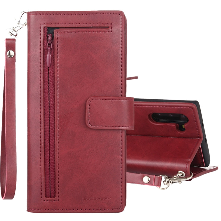 For Galaxy Note 10 GOOSPERY DETACHABLE DIARY Detachable Horizontal Flip Leather Case with Holder & Card Slots & Zipper & Wallet