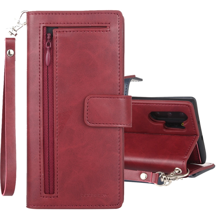 For Galaxy Note 10+ GOOSPERY DETACHABLE DIARY Detachable Horizontal Flip Leather Case with Holder & Card Slots & Zipper & Wallet