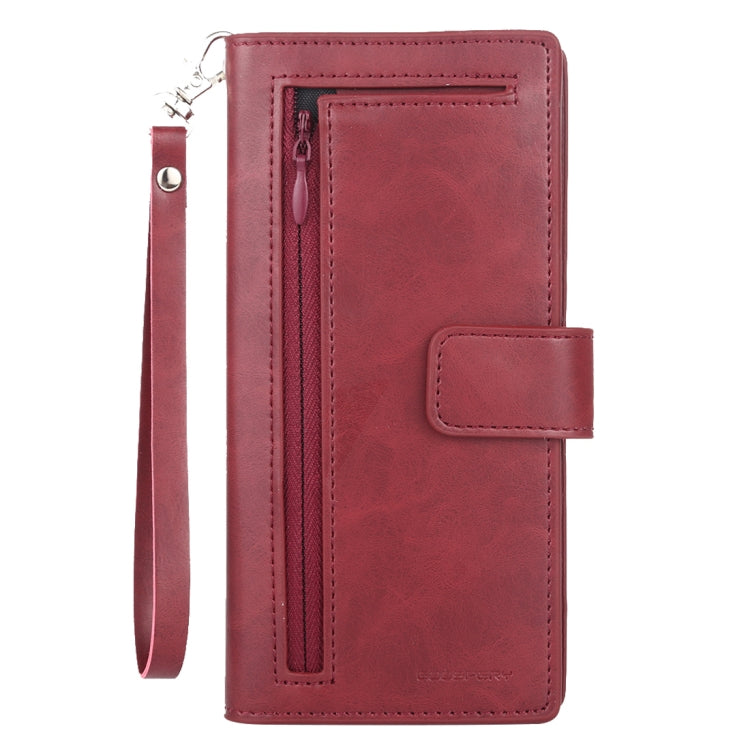 For Galaxy Note 10+ GOOSPERY DETACHABLE DIARY Detachable Horizontal Flip Leather Case with Holder & Card Slots & Zipper & Wallet