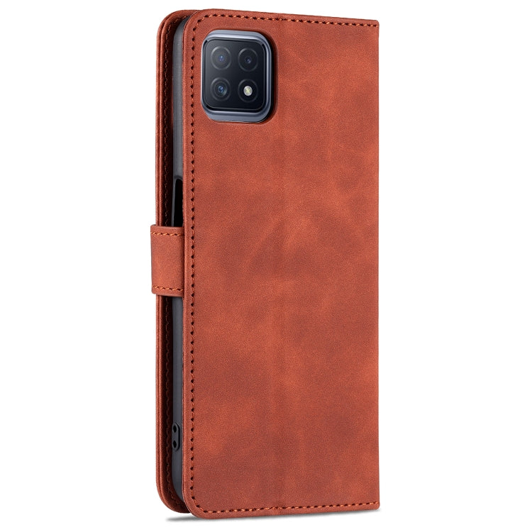 For OPPO A72 5G / A52 5G AZNS Skin Feel Calf Texture Horizontal Flip Leather Case with Card Slots & Holder & Wallet