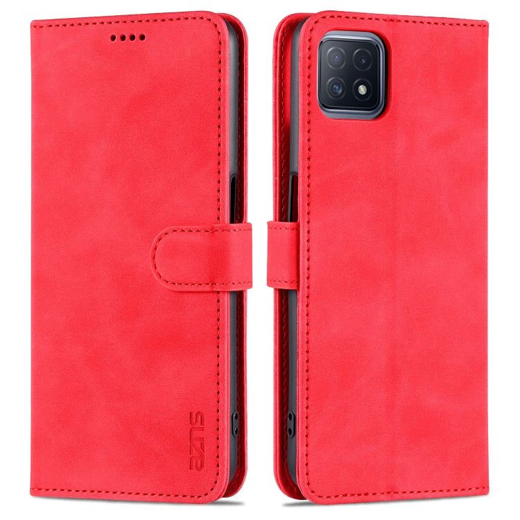 For OPPO A72 5G / A52 5G AZNS Skin Feel Calf Texture Horizontal Flip Leather Case with Card Slots & Holder & Wallet