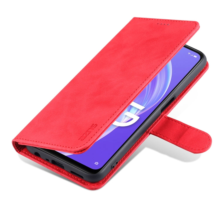 For OPPO A72 5G / A52 5G AZNS Skin Feel Calf Texture Horizontal Flip Leather Case with Card Slots & Holder & Wallet