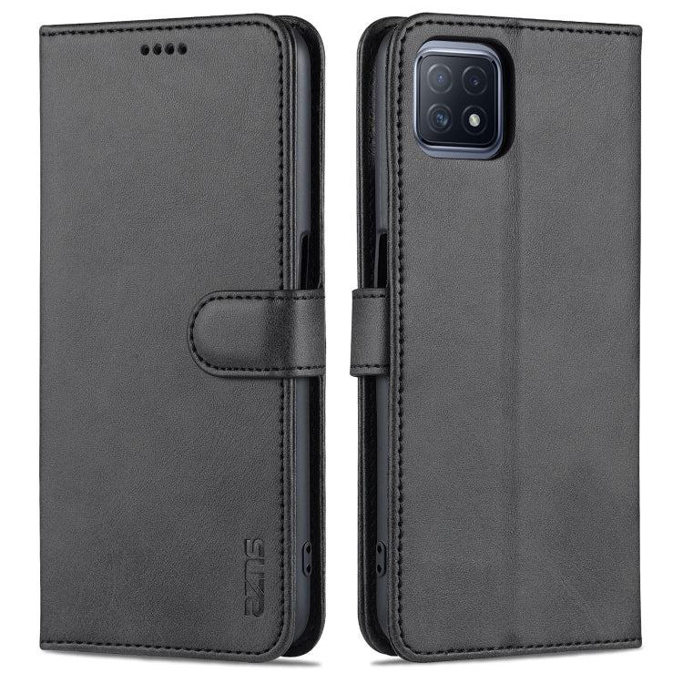 For OPPO A72 5G / A52 5G AZNS Skin Feel Calf Texture Horizontal Flip Leather Case with Card Slots & Holder & Wallet