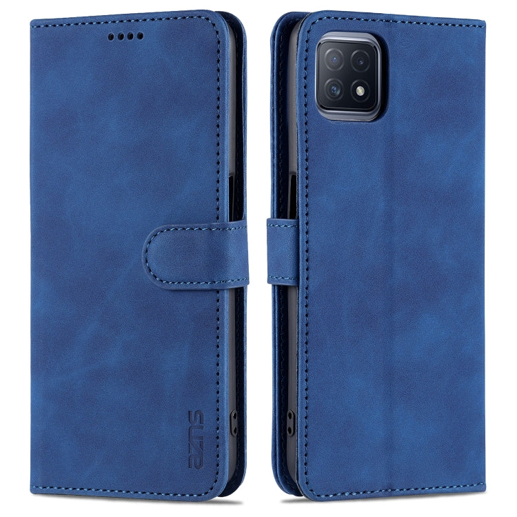 For OPPO A72 5G / A52 5G AZNS Skin Feel Calf Texture Horizontal Flip Leather Case with Card Slots & Holder & Wallet