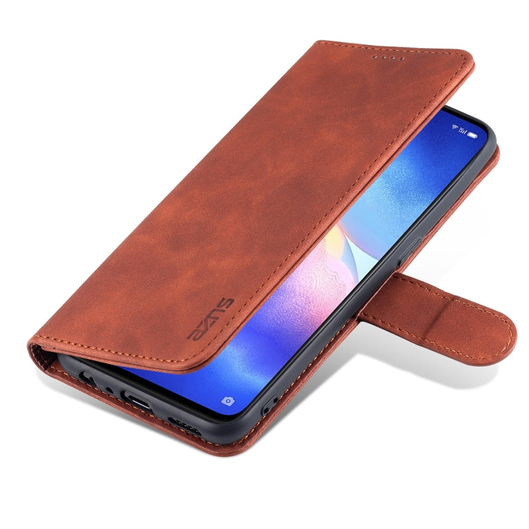 For OPPO Reno5 / Reno5 K AZNS Skin Feel Calf Texture Horizontal Flip Leather Case with Card Slots & Holder & Wallet