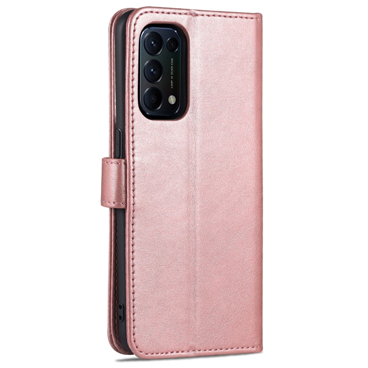 For OPPO Reno5 / Reno5 K AZNS Skin Feel Calf Texture Horizontal Flip Leather Case with Card Slots & Holder & Wallet