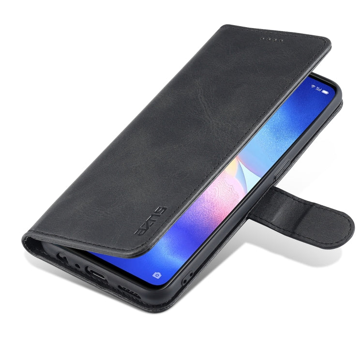 For OPPO Reno5 / Reno5 K AZNS Skin Feel Calf Texture Horizontal Flip Leather Case with Card Slots & Holder & Wallet