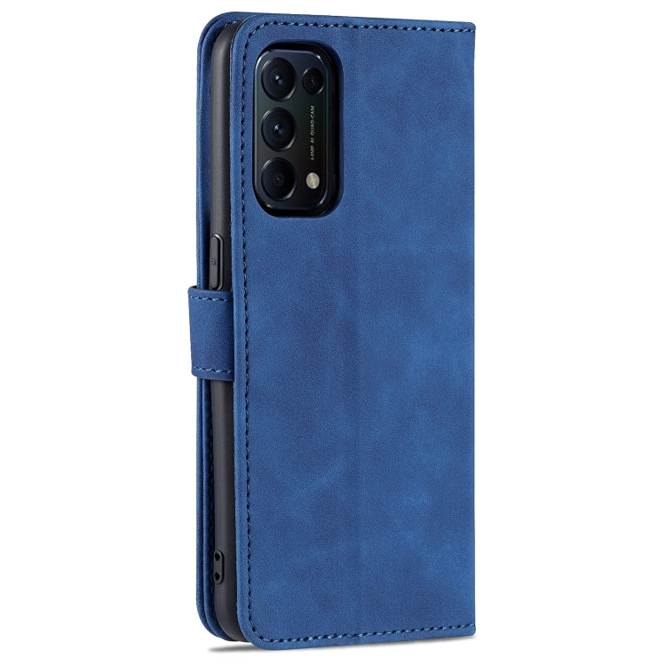 For OPPO Reno5 / Reno5 K AZNS Skin Feel Calf Texture Horizontal Flip Leather Case with Card Slots & Holder & Wallet