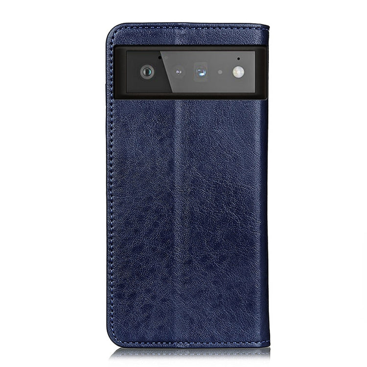 For Google Pixel 6 Magnetic Crazy Horse Texture Horizontal Flip Leather Case with Holder & Card Slots & Wallet