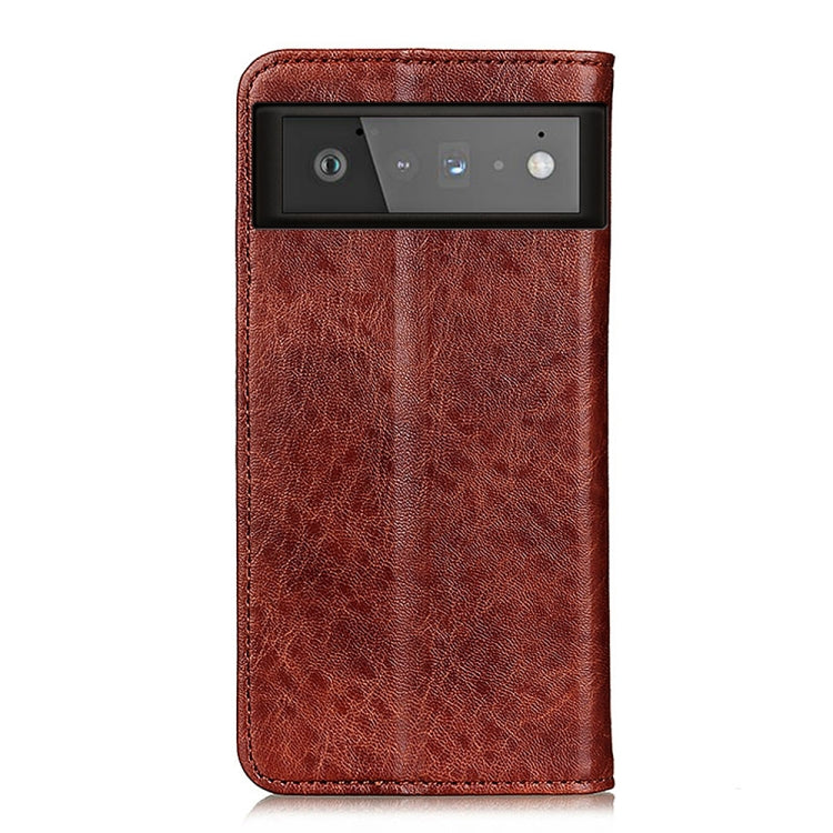 For Google Pixel 6 Magnetic Crazy Horse Texture Horizontal Flip Leather Case with Holder & Card Slots & Wallet