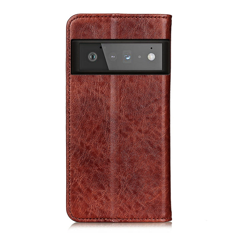 For Google Pixel 6 Pro Magnetic Crazy Horse Texture Horizontal Flip Leather Case with Holder & Card Slots & Wallet