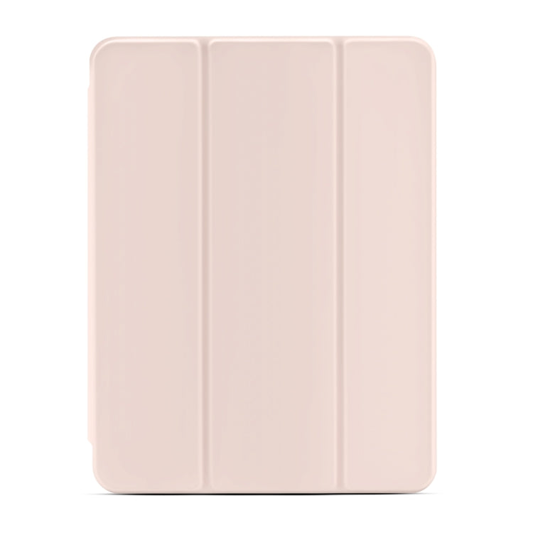For iPad Pro 11 2022 / 2021 / Air 2020 10.9 Magnetic Separable Clear Acrylic Leather Tablet Case with 3-folding Holder & Pen Slot & 3 x Switchable Lens Covers & Sleep / Wake-up Function