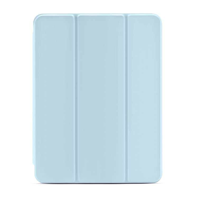 For iPad Pro 11 2022 / 2021 / Air 2020 10.9 Magnetic Separable Clear Acrylic Leather Tablet Case with 3-folding Holder & Pen Slot & 3 x Switchable Lens Covers & Sleep / Wake-up Function