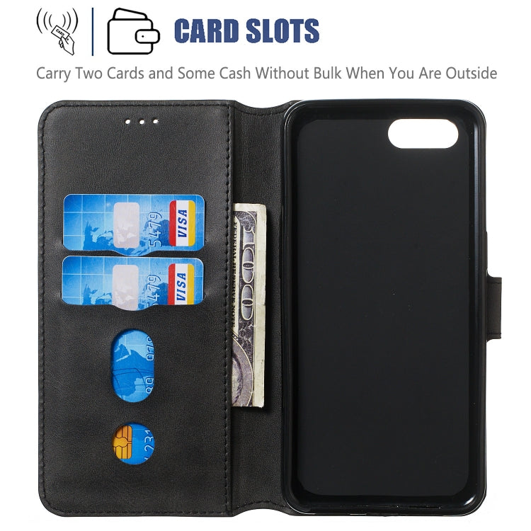 For OPPO A3s / A5 / R15 Neo Solid Color Buckle Horizontal Flip Leather Case with Wallet & Holder & Card Slots