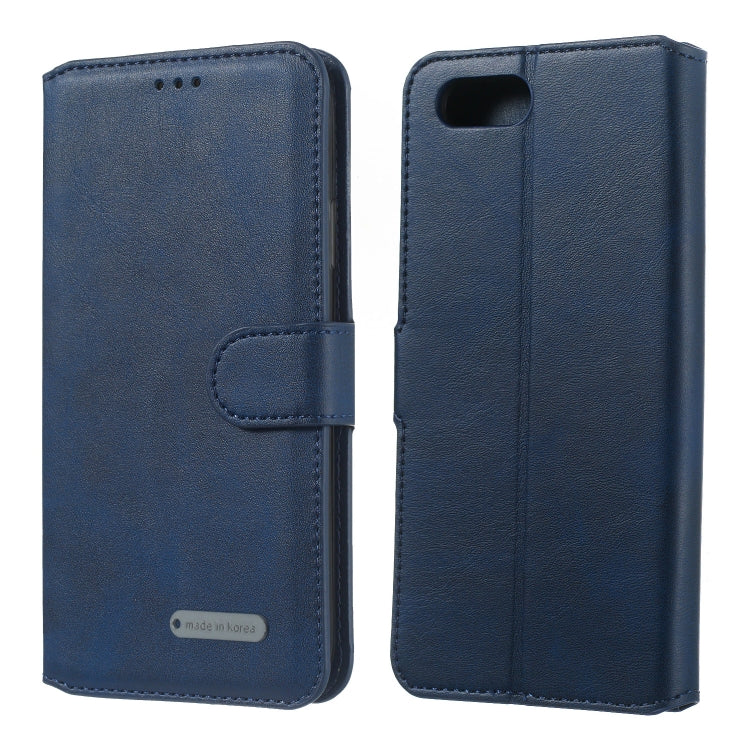 For OPPO A3s / A5 / R15 Neo Solid Color Buckle Horizontal Flip Leather Case with Wallet & Holder & Card Slots