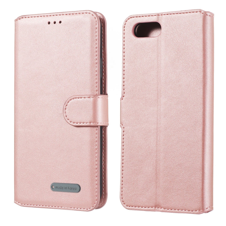 For OPPO A3s / A5 / R15 Neo Solid Color Buckle Horizontal Flip Leather Case with Wallet & Holder & Card Slots