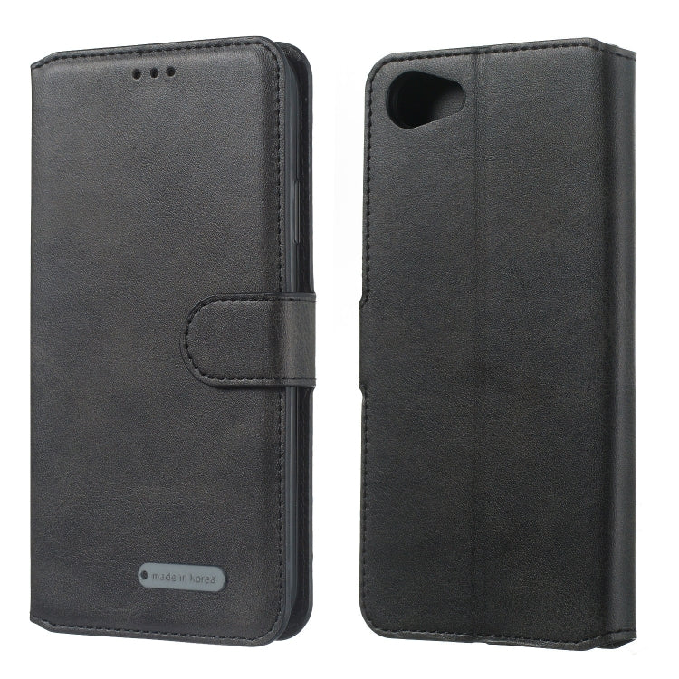 For OPPO A83 / A1 Solid Color Buckle Horizontal Flip Leather Case with Wallet & Holder & Card Slots